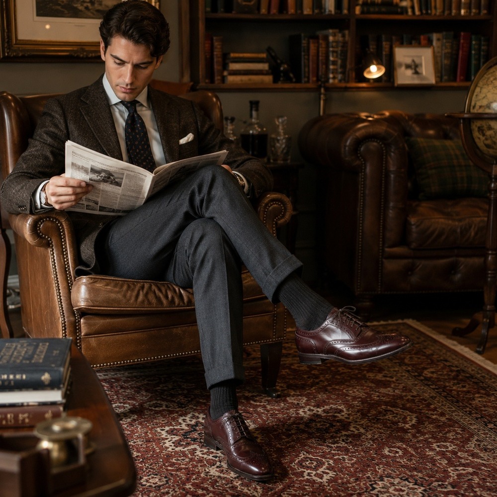 Florsheim Mens 10.5 Burgundy Leather Wingtip Oxford Dress Shoes Brogue 232481 05